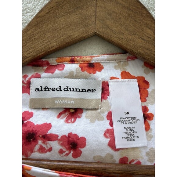 Alfred Dunner Womens Shirt Size 3x Plus Parrot Bird Tropical Leaves Embellished - Picture 9 of 9